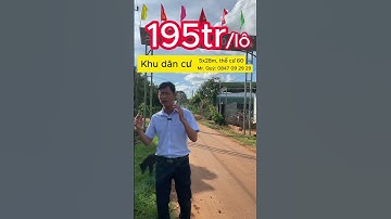 Đất Đắk Lắk giá rẻ 195tr BÁN lô đất F0 Cư Suê sát TP. BUÔN MA THUỘT, 60%thổ cư Cư M