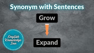Synonyms of Grow – Expand | Words synonyms and sentences | Use to synonym