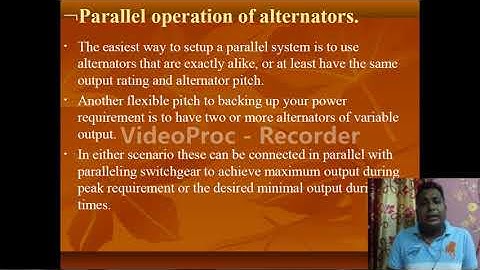 PARALLEL OPERATION OF ALTERNATORS