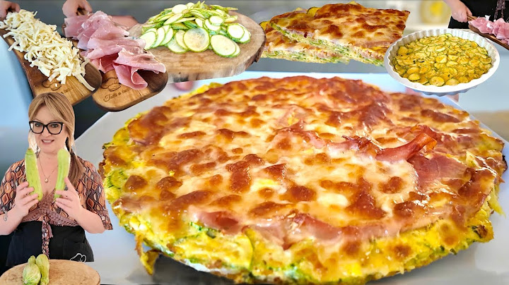 4 INGREDIENTI solo ZUCCHINE UOVO PROSCIUTTO e FORMAGGIO Schiacciata di zucchine al forno