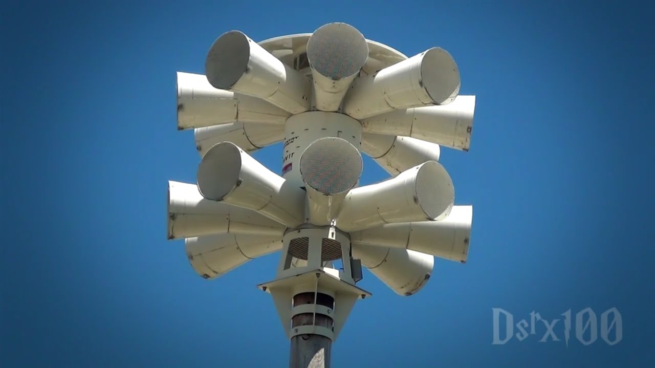 Sentry 15V1T, Short Alert & Attack: Daylight, IN (Vanderburgh Co. Tornado Siren Test, HD)