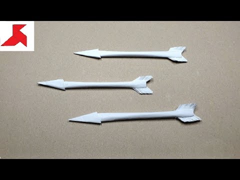 Оригами стрела из бумаги