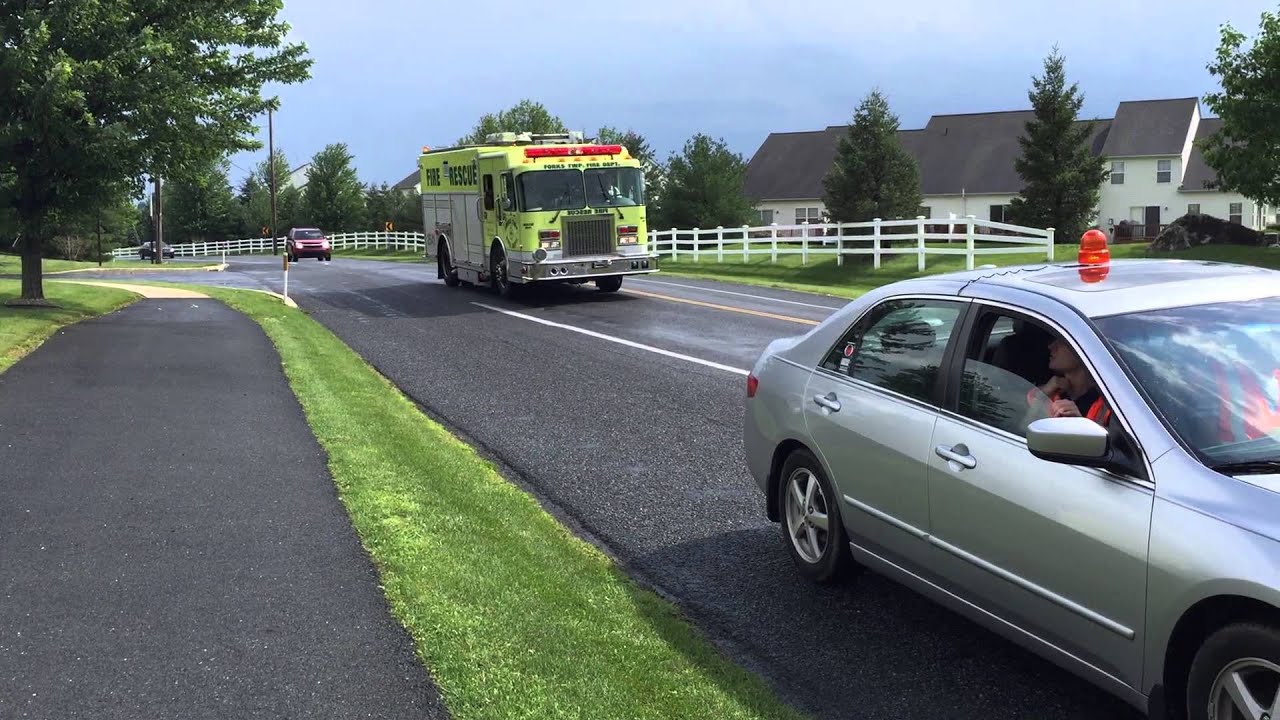 Forks Township PA Fire Department Rescue Responding YouTube