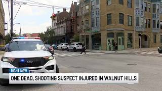 One dead, shooting suspect injured in Walnut Hills