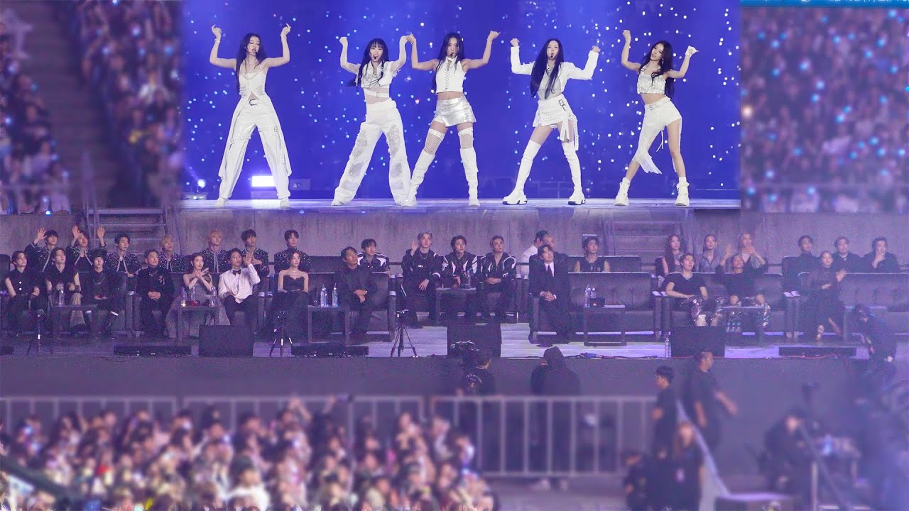 MEOVV stage reaction (IU Stray Kids ATEEZ ALLDAY PROJECT TWS AHOF 박보검 혜리 김유정 Sato Takeru)/ 2025 AAA