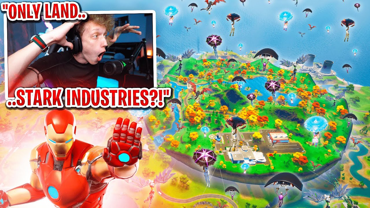 I got 100 FANS to scrim by ONLY landing at STARK INDUSTRIES! (most intense scrim ever)