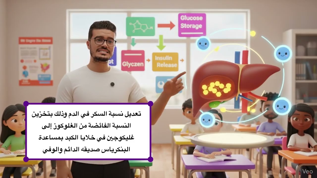 دور الكبد في الجسم رابعة متوسط BEM 2026