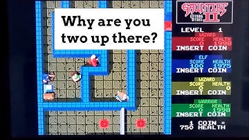 Gauntlet II bug #1: blue player causes the attract mode to go wrong (arcade game)