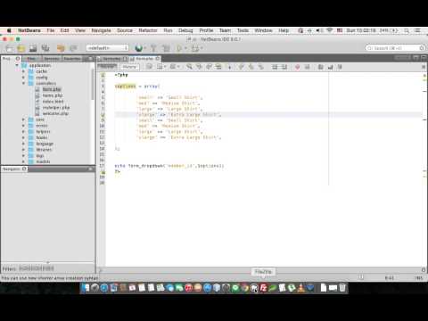 ใช้งาน ฟังก์ชัน form_dropdown() ใน Codeigniter Framework