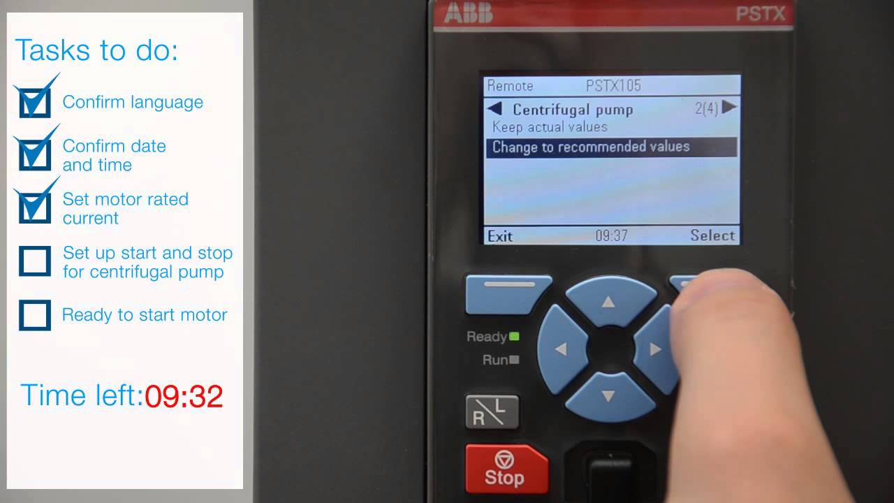 How to set up your PSTX softstarter in 30 seconds