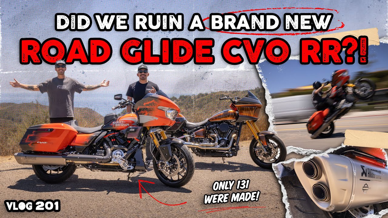 Did We Ruin a Brand New Harley Road Glide CVO RR?! - Vlog 201