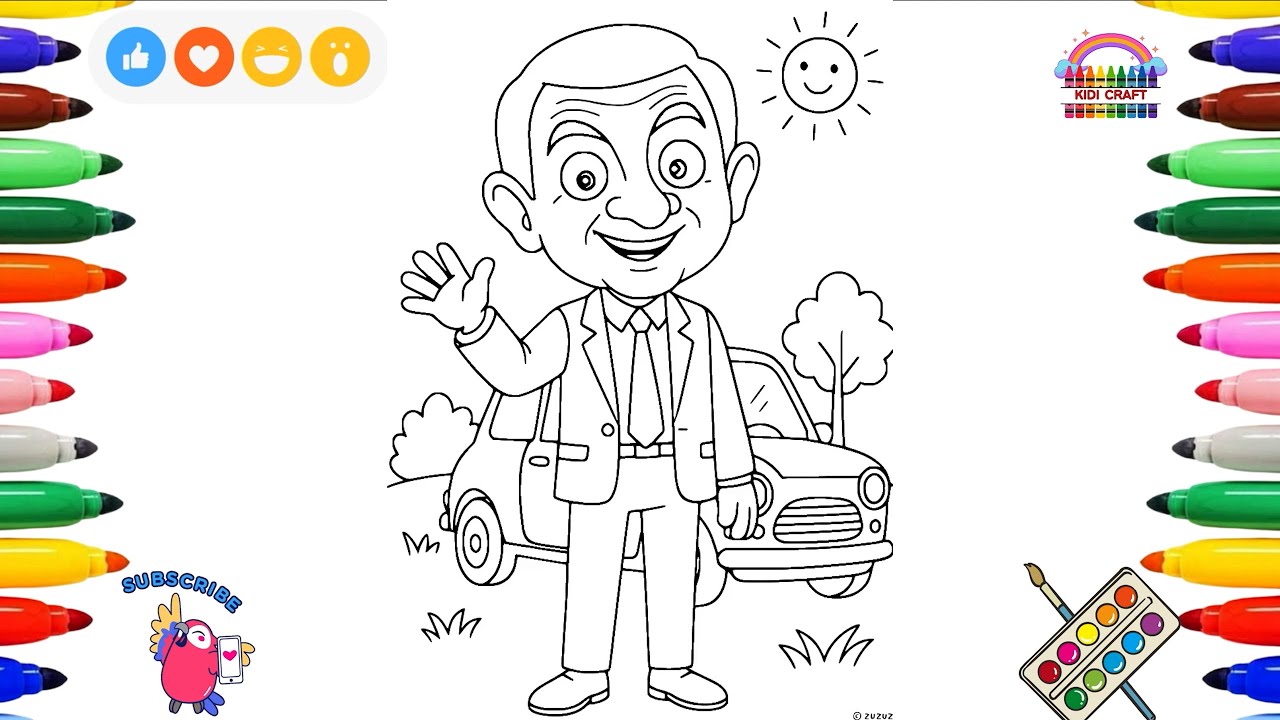 Mr. Bean Animated Drawing | Easy Drawing for Kids Step by Step