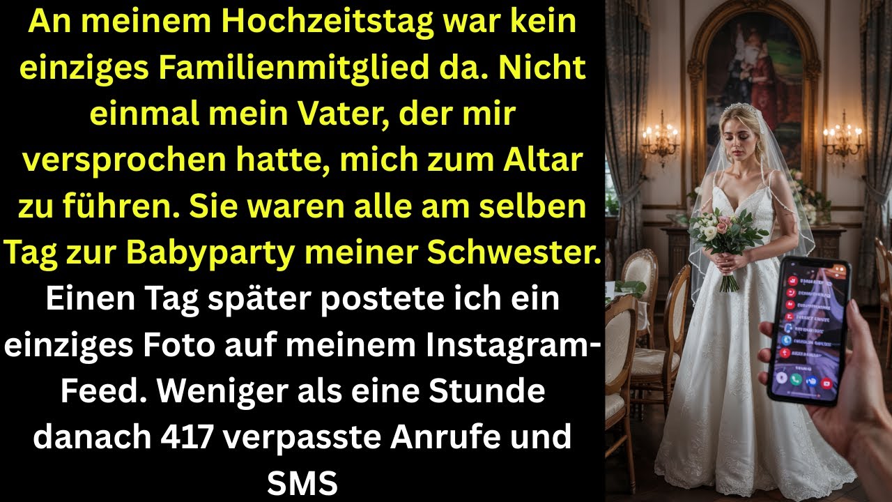 An meinem Hochzeitstag erschien kein einziges Familienmitglied – nicht einmal mein Vater…