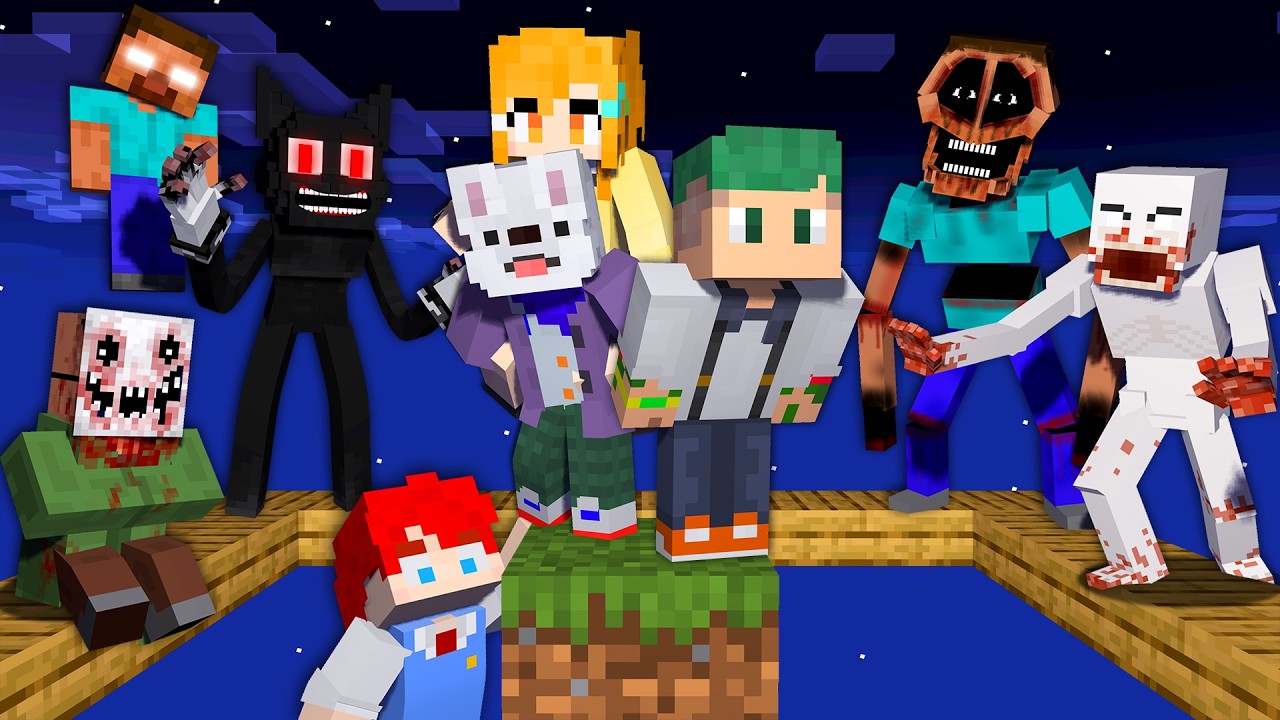 1ブロックの世界で生活？！都市伝説ワンブロックを本気でチャレンジしてみた結果...！【まいくら・マインクラフト】よろずや🍭