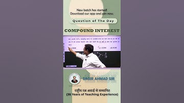 Compound Interest Competitive Exam Special | By Sagir Ahmad Sir | Sagir Ahmad Career Classes