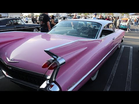 1959 Pink Cadillac at Donut Derelicts Weekly Car Show