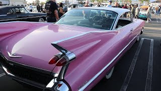 1959 Pink Cadillac at Donut Derelicts Weekly Car Show