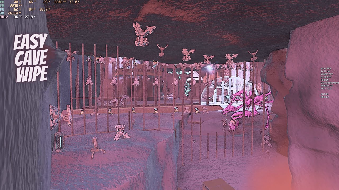 ST6 WIPING 2583 WATERFALL CAVE+FLYER PVP ARK OFFICIAL PVP 1X