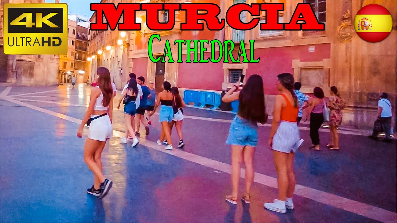 Murcia, Spain, Cathedral de Murcia - 4k UHD 60fps -walking tour- with historical Subtitles