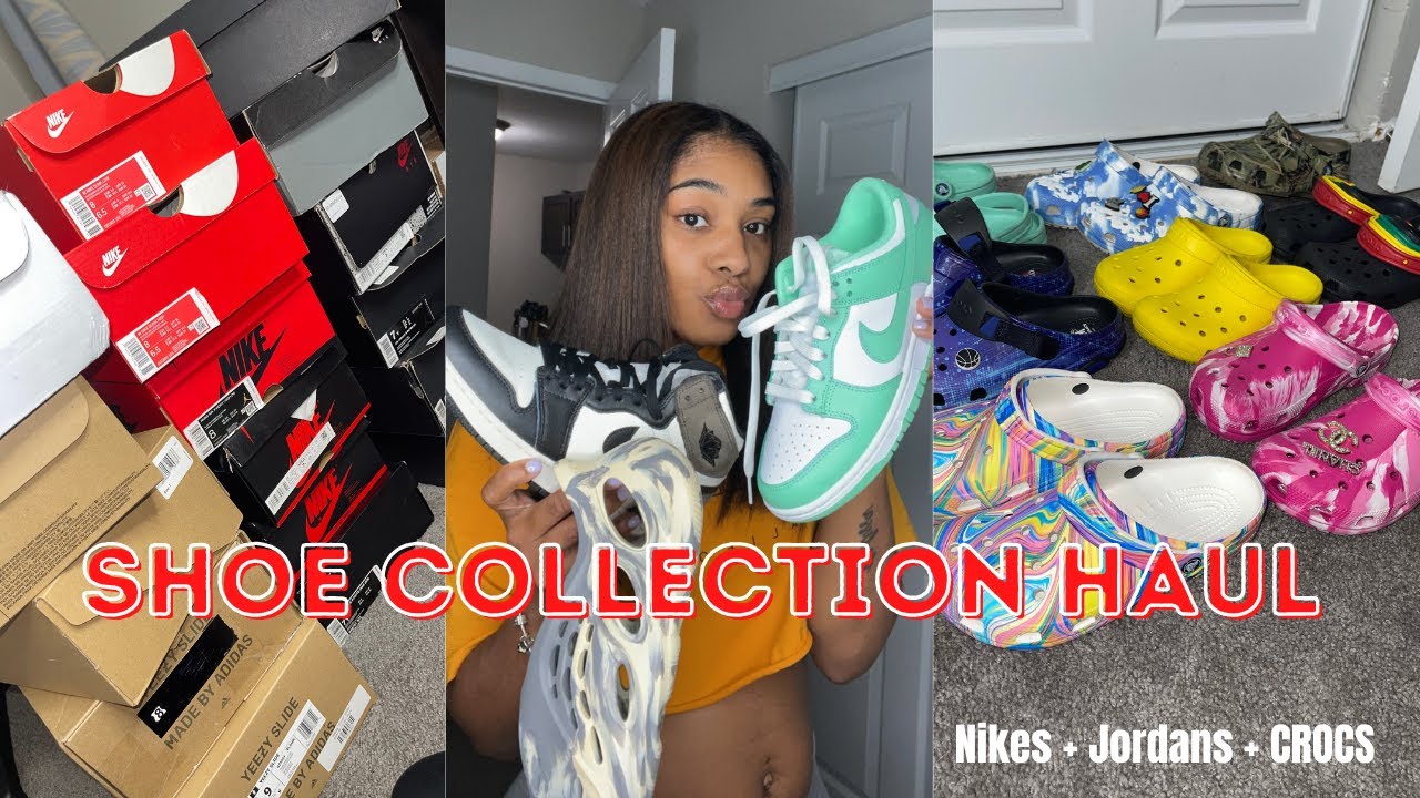 2021 Shoe Collection Haul Nikes + RETRO Jordans + Crocs My dog