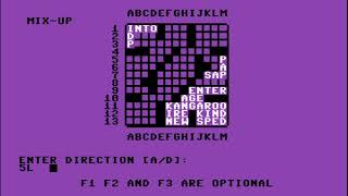 C64 Longplay: Istar's Crossword Program (easy mode / option 5)
