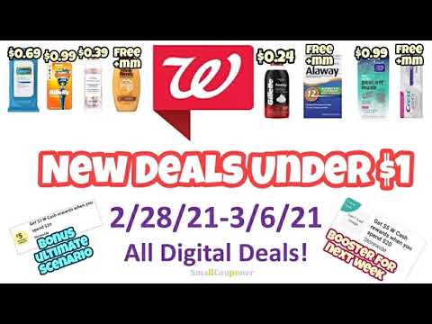 Walgreens New Deals 2/28/21-3/6/21! All Under $1! All Digital Deals!