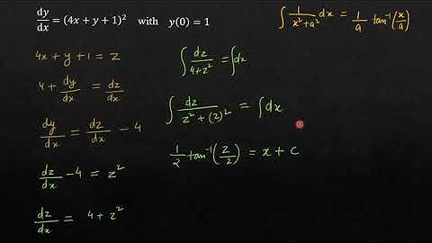 Variable separable differential equation : Example 6