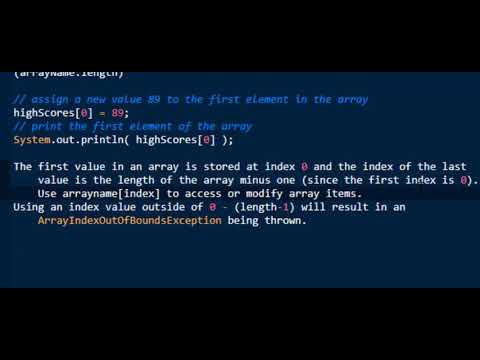 UNIT 6 Arrays - YouTube