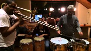 Music Jam at Vanaka's 1010 Studio with Luis Conte and Glen David Andrews Band from New Orleans