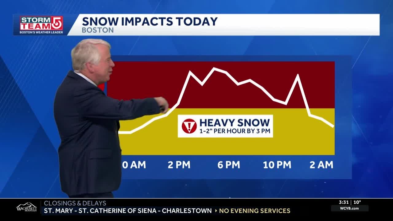 Video: Snow falling at an inches-per-hour pace