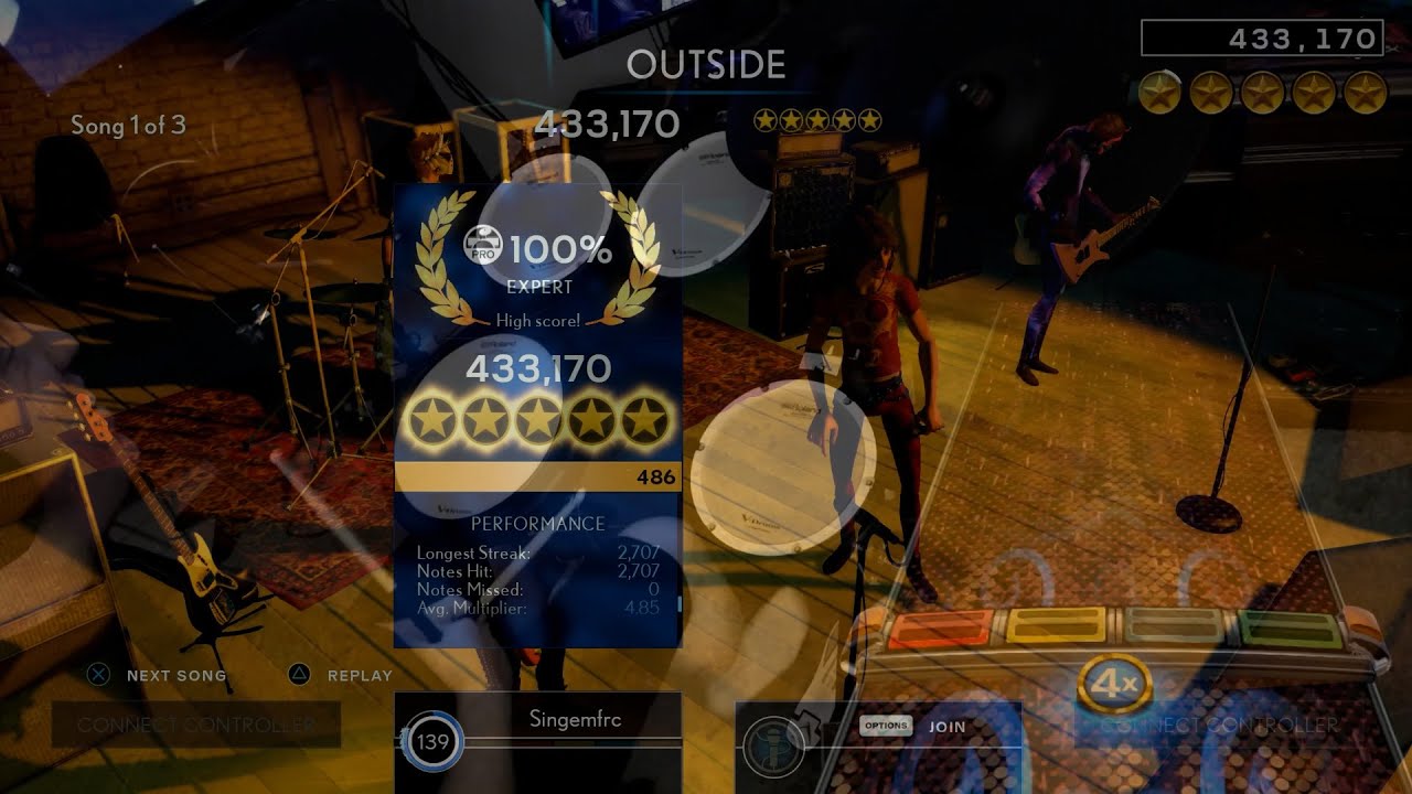 Rock Band 4 Pro Drums - Outside by Tribe FC Full Combo 100%!