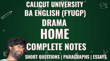 Home | Complete Notes | Question Answers | Drama | BA English | FYUGP | 3rd Semester |