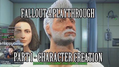 Fallout 4 Stream Playthrough Part 1 - Creating a Character