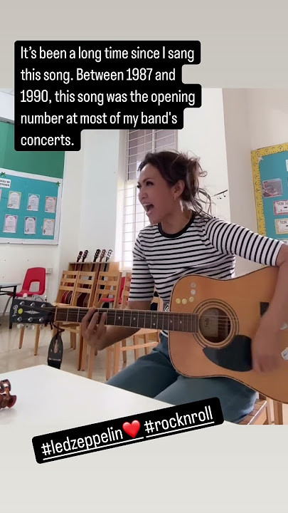 A little Led Zeppelin energy at school 🤘 Rock ’n’ Roll!