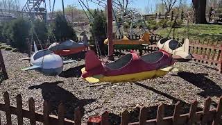Children's Airplane Carousel ca. 1950s with Repurposed Allan Herschell Co. "Jeep" Ride Mechanism