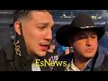 Canelo and Chavez Sr come over to Teofimo Lopez post fight Canelo vs Smith | Esnews