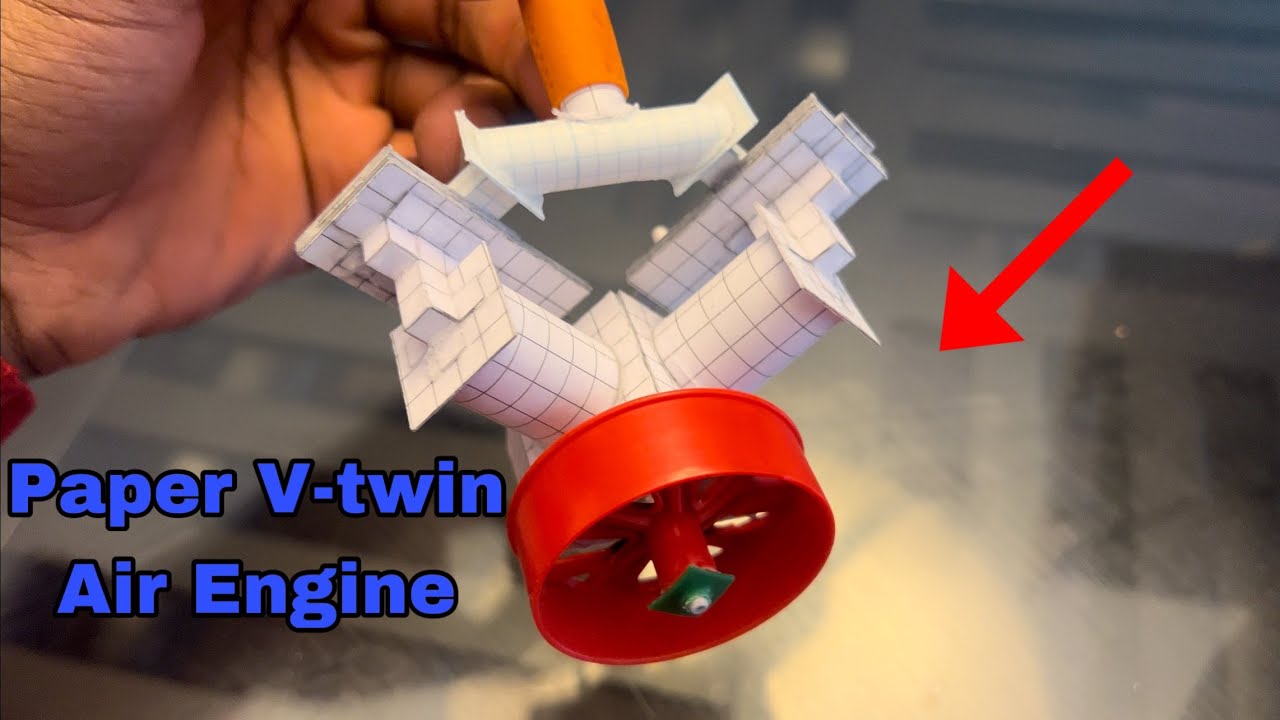Homemade V2 Engine I Made A V-Twin Air Engine - YouTube