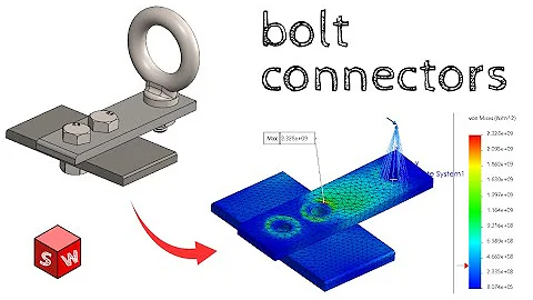 Solidworks Simulation Tutorial - Assembly with Bolt Connectors