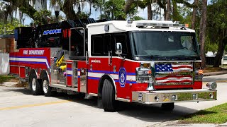 FULL HOUSE RESPONSE - Apopka Fire Department Station 1 Responding