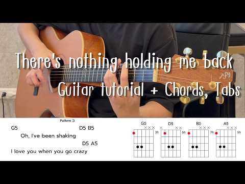 There's nothing holding me back - Shawn Mendes | Guitar tutorial + Chords, Tabs