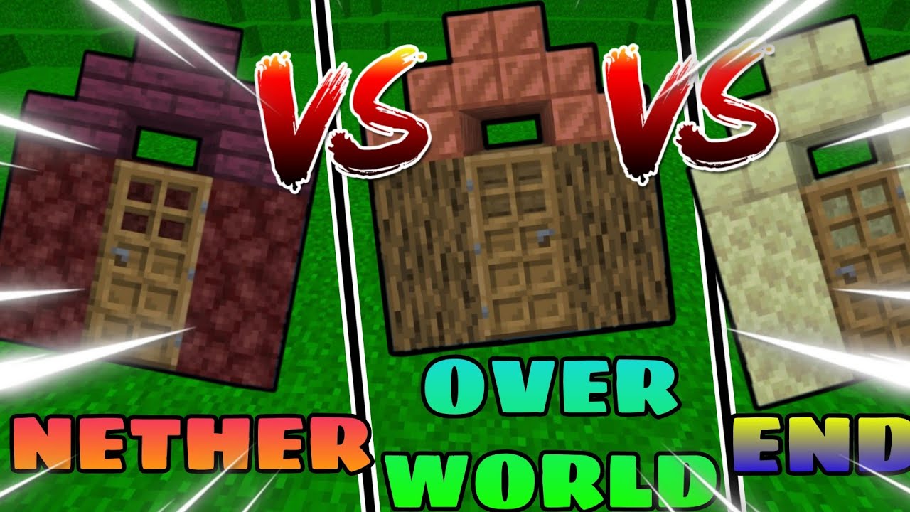 Casa Nether Vs Casa Overworld Vs Casa End Sfide Di Case Su Minecraft 2 Youtube - camperare brawl stars