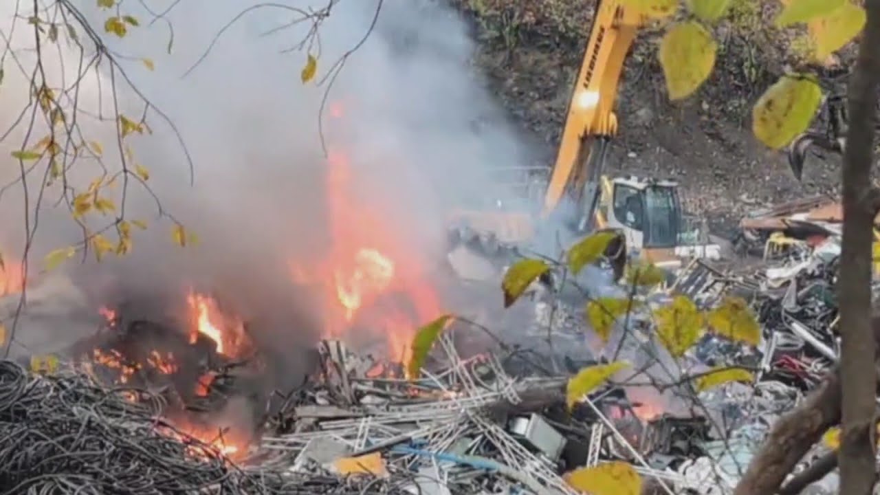 Fire breaks out at recycling center in Wilkes-Barre Twp. | 28/22 News ...