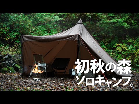 ソロキャンプ】#188 初秋の雨の森で楽しむソロキャンプ 道志の森