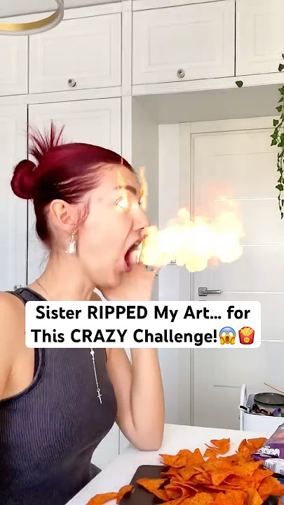 Sister RIPPED My Art… for This CRAZY Challenge!😱🍟