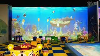 Famous touch interactive projection wall game of tropical fish drawing for kids Net Worth