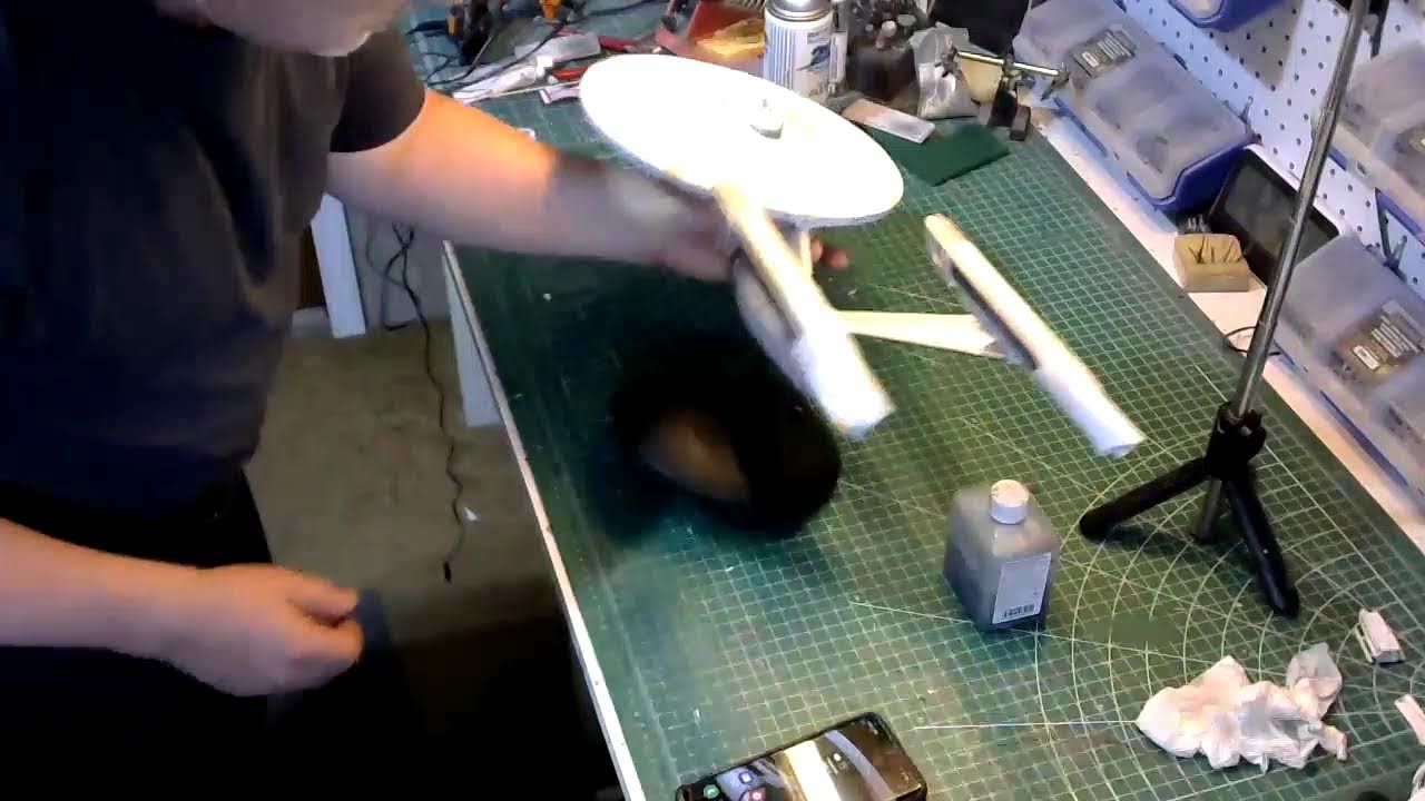 Working on the 537 scale Enterprise refit