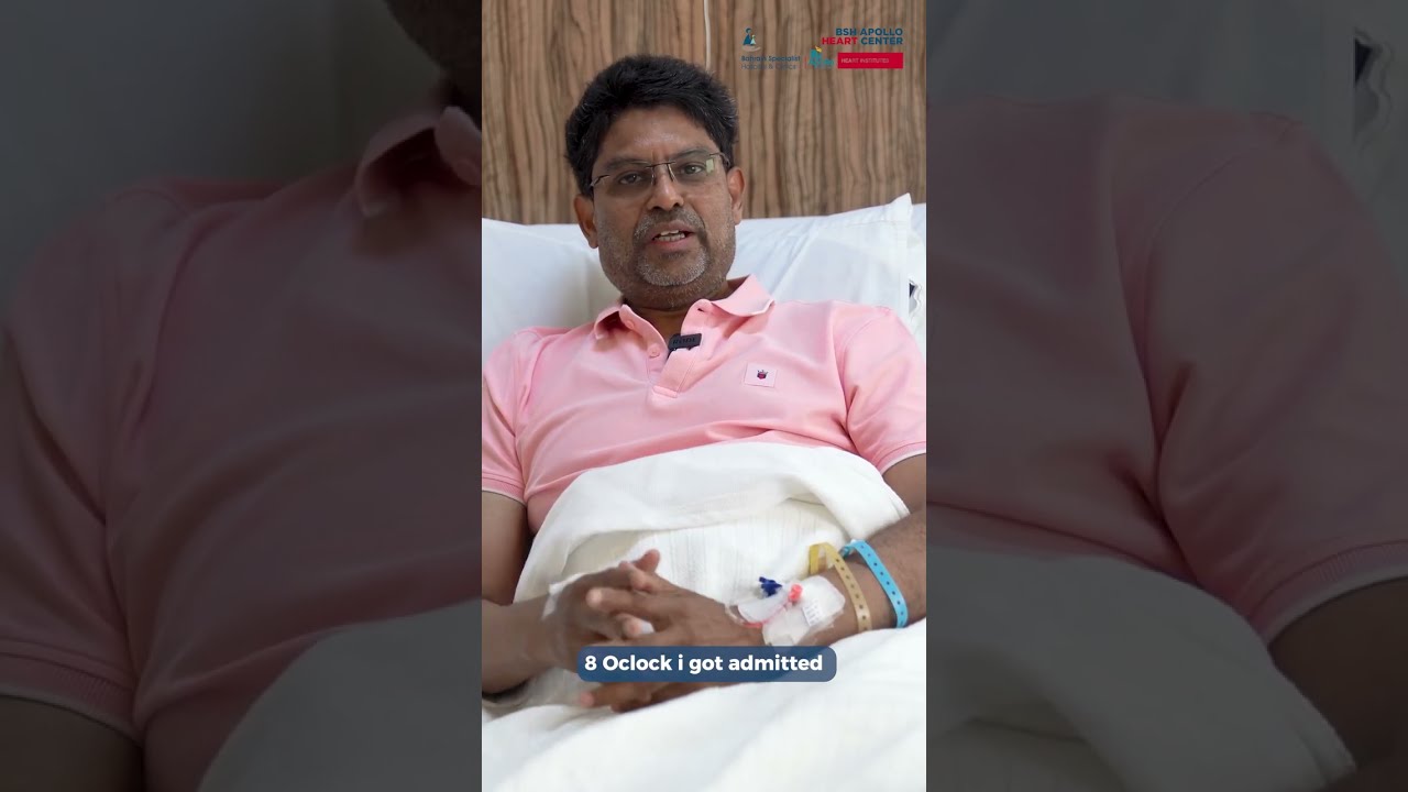 Mr. Srinivas shares his heartfelt experience at BSH after a sudden heart attack.