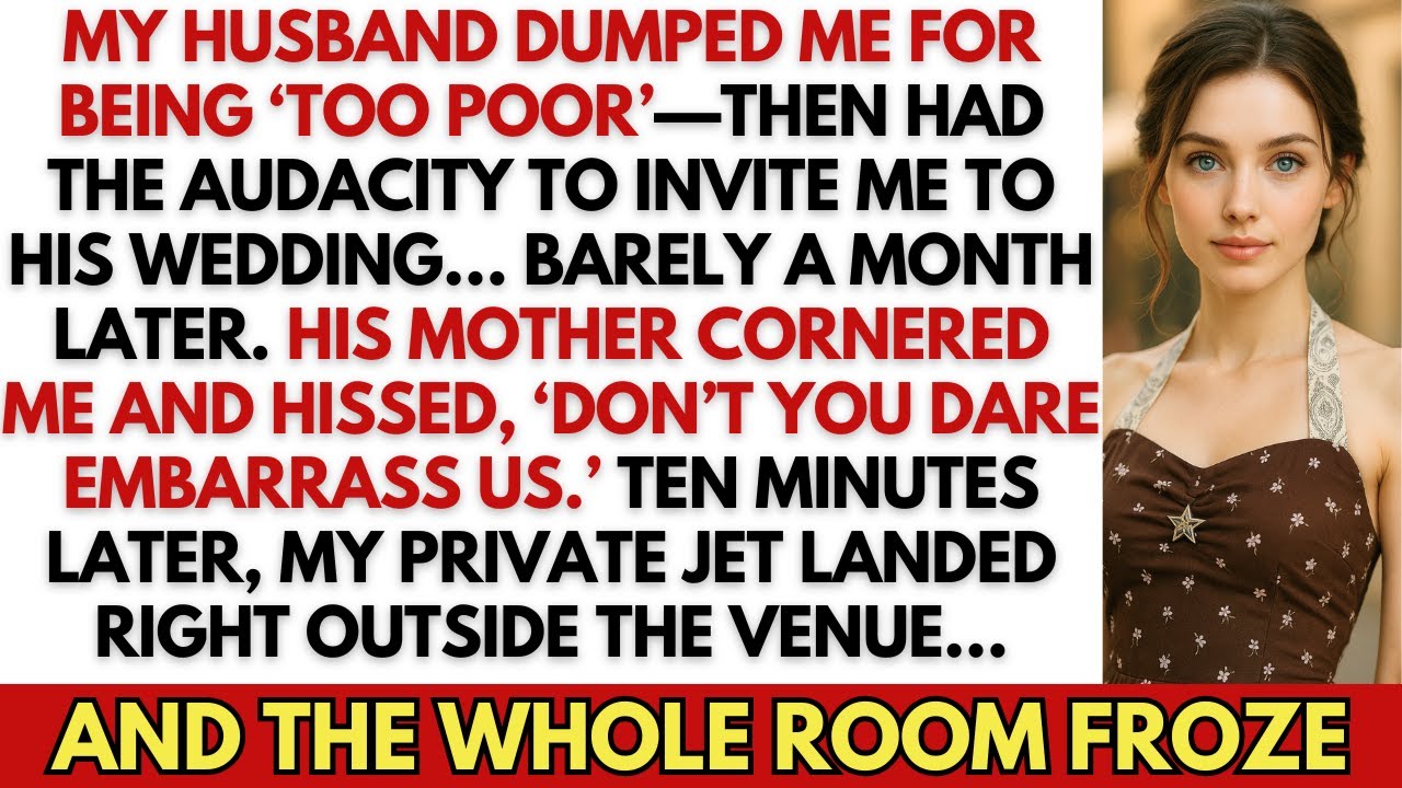 My Husband Dumped Me For Being ‘Poor’—Then Invited Me To His Wedding. I Arrived… Everyone Froze.