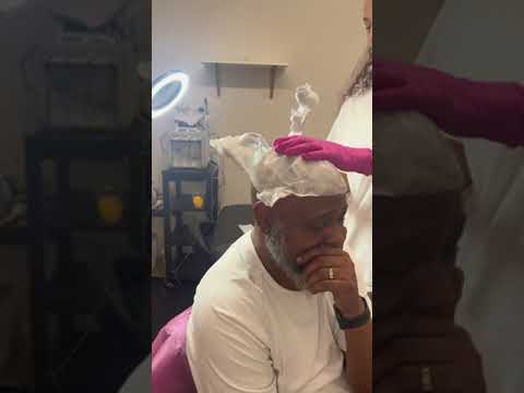 Dad Struggles While Daughter Pulls Wax Off Their Head - 1419758