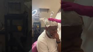 Dad Struggles While Daughter Pulls Wax Off Their Head - 1419758